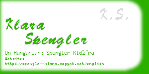 klara spengler business card